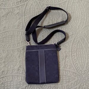 Black Coach Leather Crossbody Bag